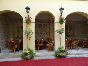 courtyard of hotel